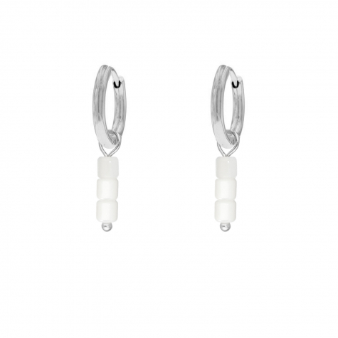 Little white stone earrings