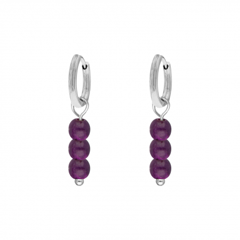 Earrings hot purple