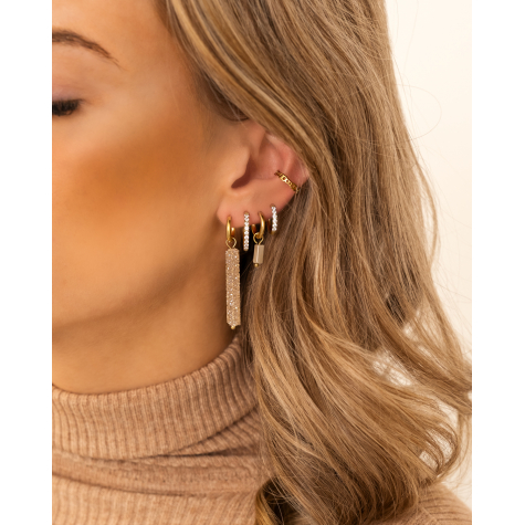 Earrings nude stone goldplated