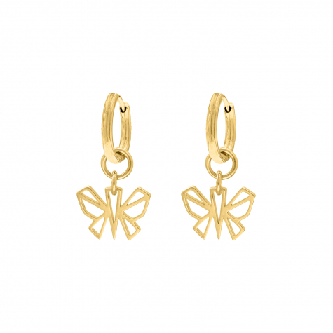 Butterfly earrings goldplated