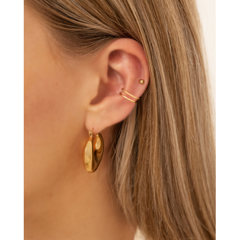Ear cuff dubbel goudkleurig