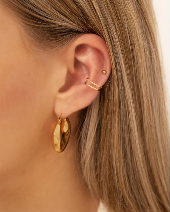 Gouden dubbele ear cuff