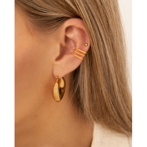 Triple dots ear cuff goudkleurig