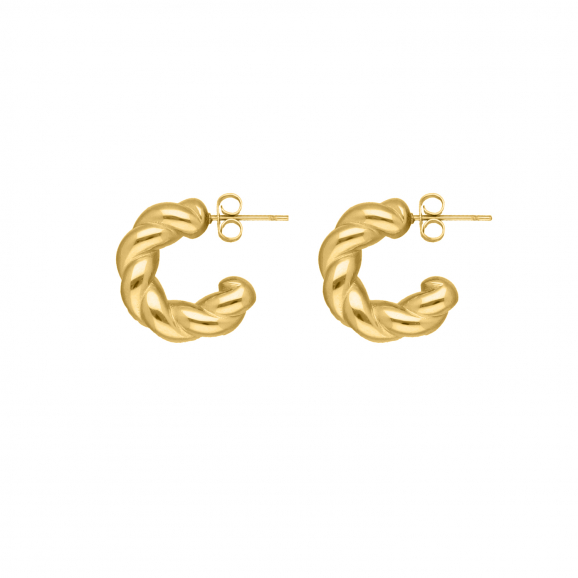 Musthave twist hoops goldplated