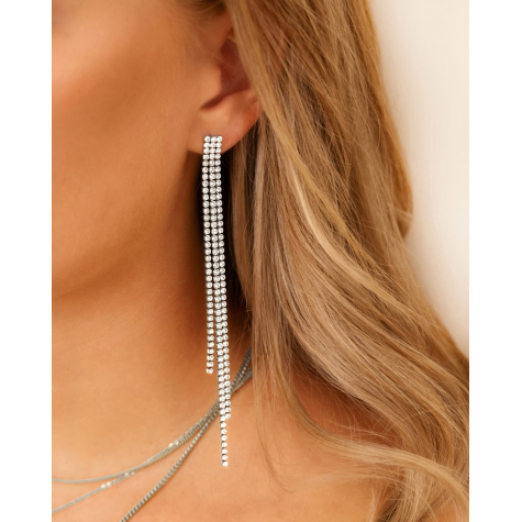 Glam tennis earrings