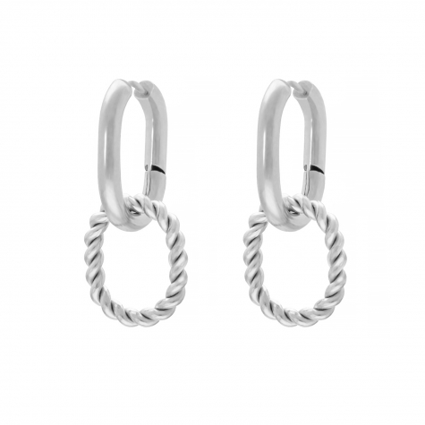 Double hoops twisted