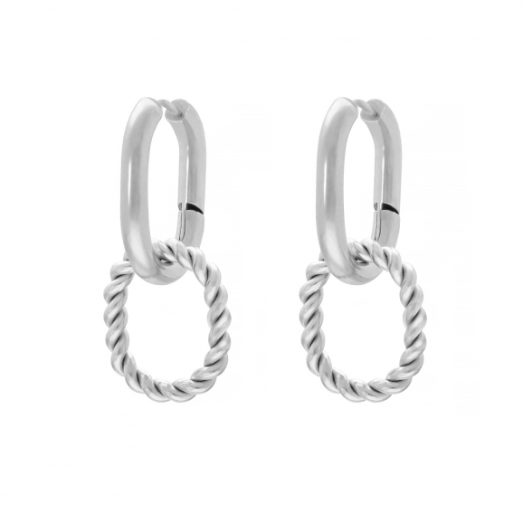Double hoops twisted