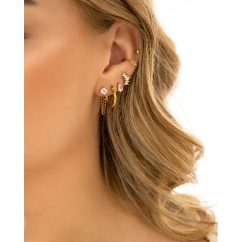 FINASTE Ear cuff schakels kleur goud