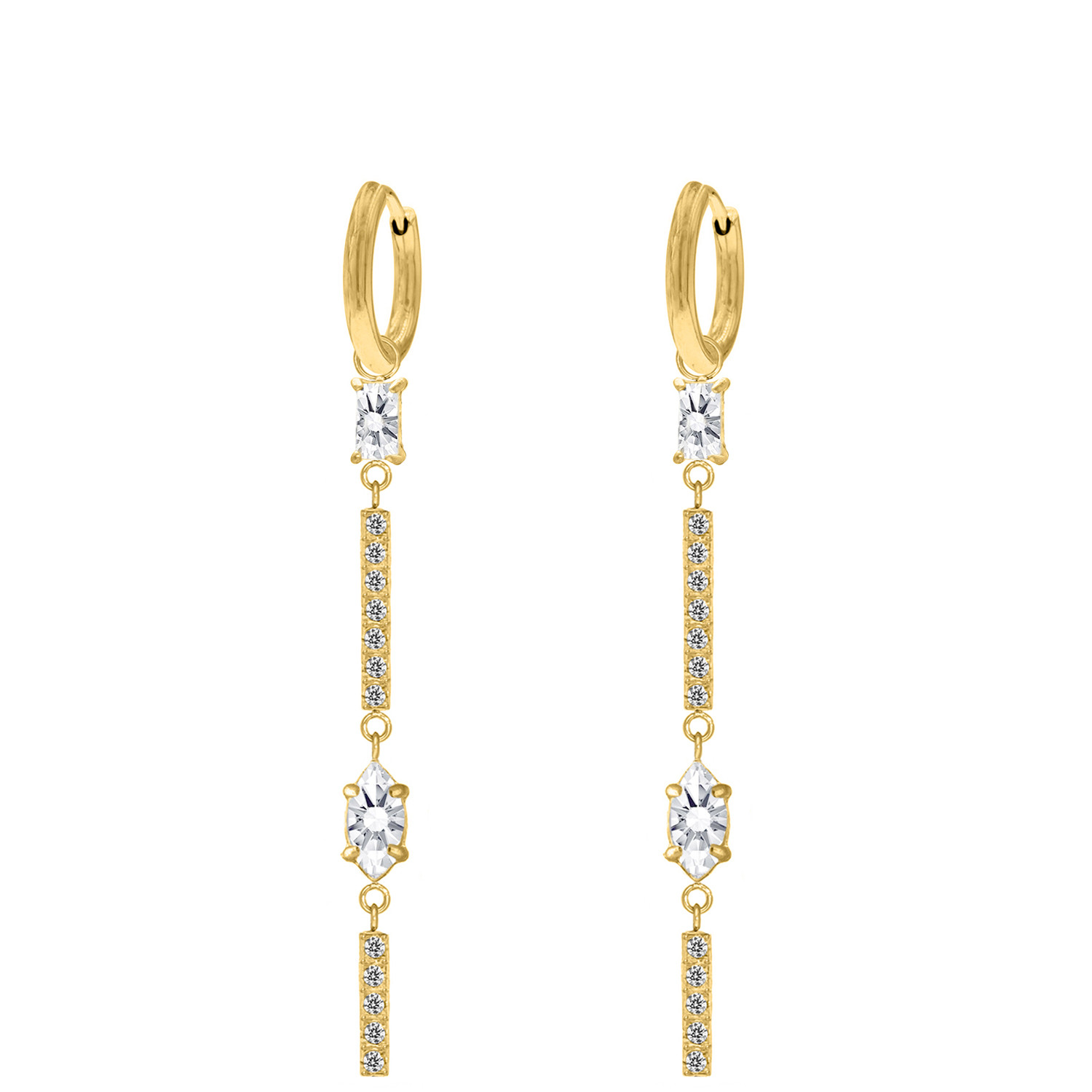 Exclusive glam earrings goldplated