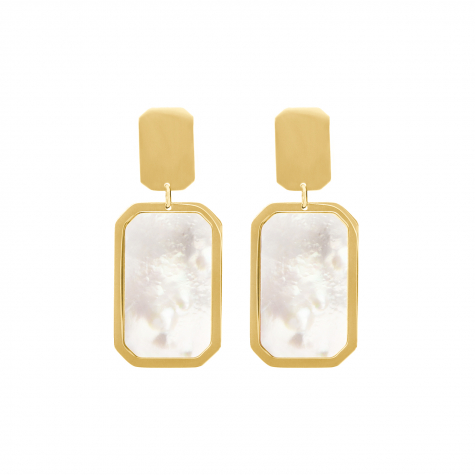 Earrings luxury rectangle goldplated