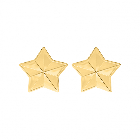 Star earrings goldplated