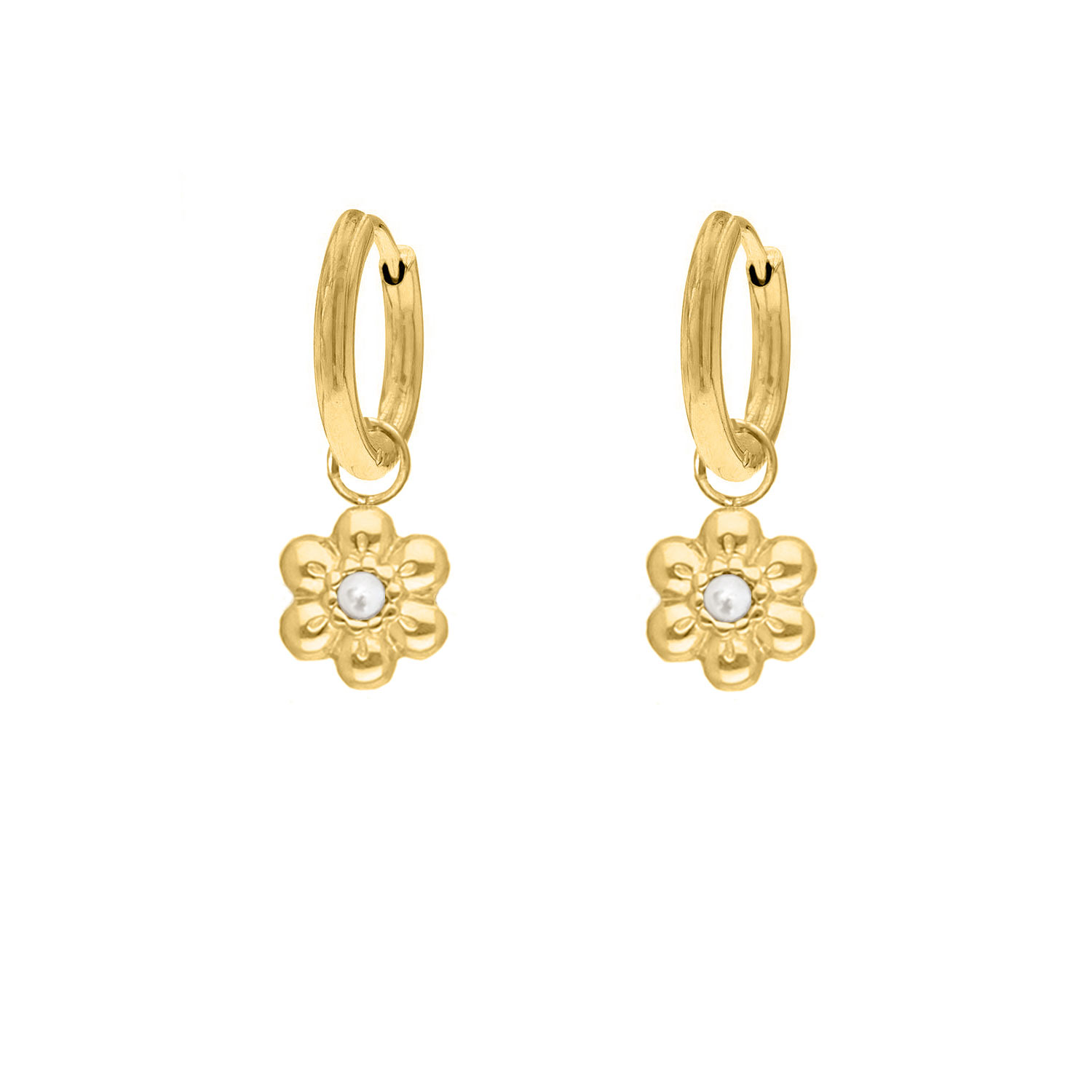 Earrings Daisy Pearl goldplated 