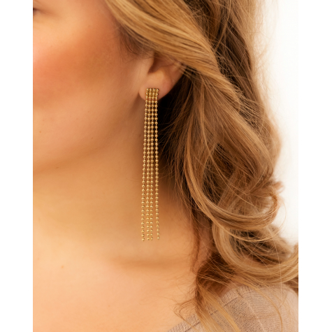 Long tassel earrings goldplated