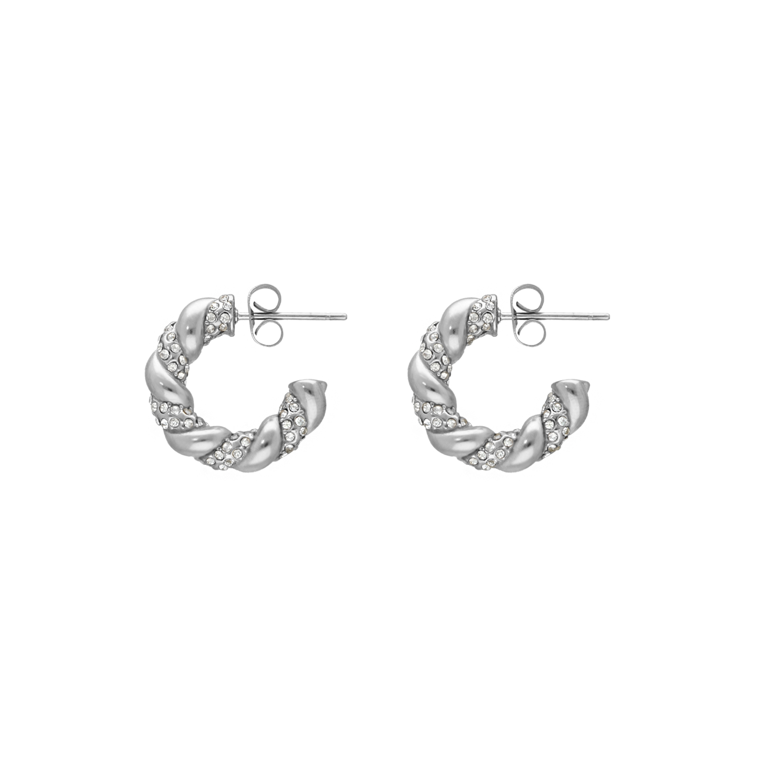 Braided stone hoops