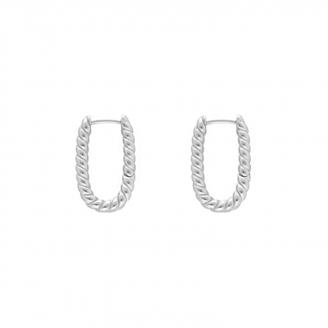 Twisted oval hoops