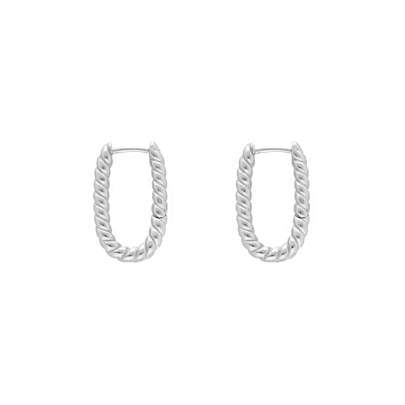 Twisted oval hoops