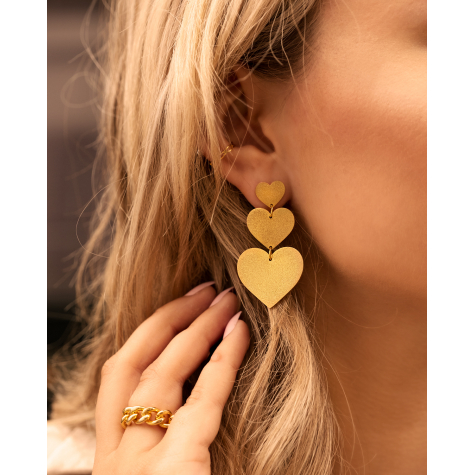 Gouden hartjes oorbellen