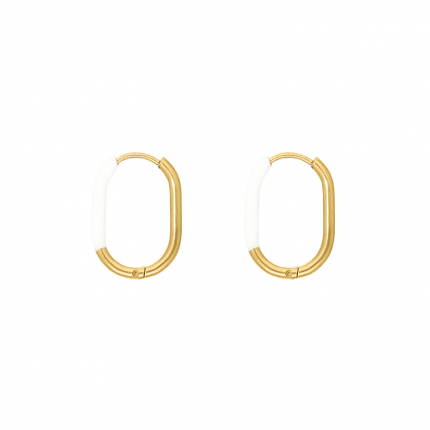 Hot summer oval hoops white