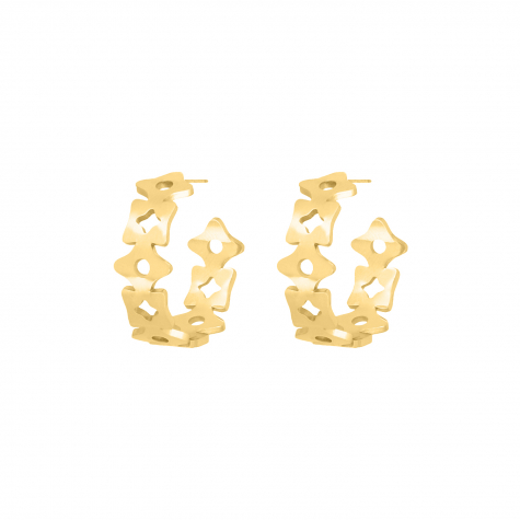 Iconic hoop earrings goldplated 