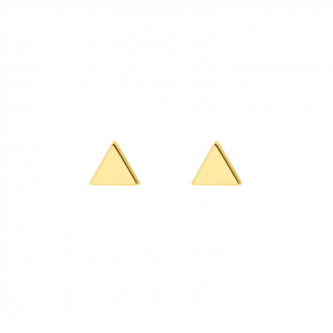 Gouden driehoek stud oorbellen