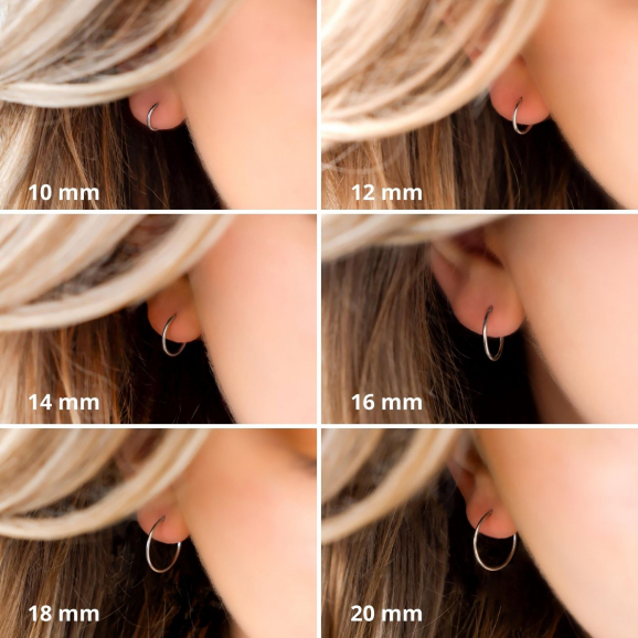Mix sterling zilveren oorringetjes in verschillende maten