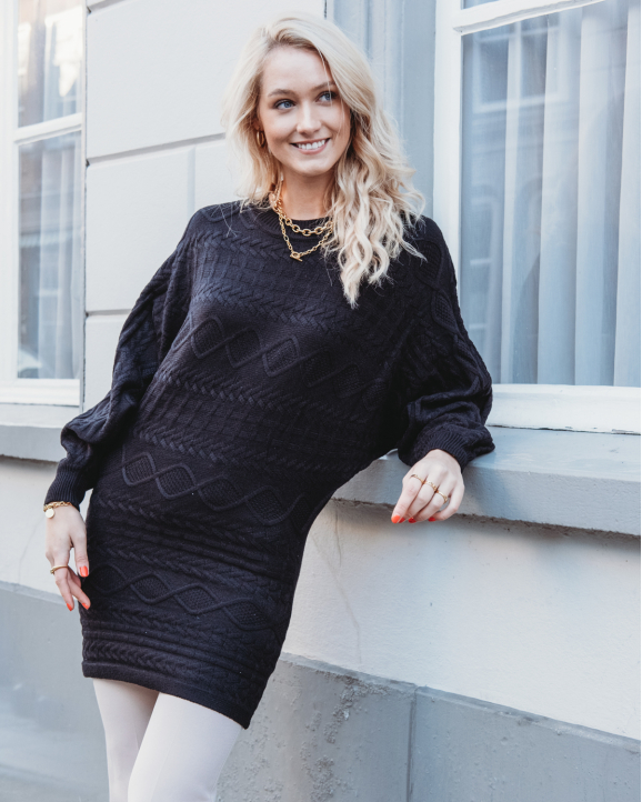Wereldwijd Realistisch achter Knit jurk zwart | Gebreide jurken en truien | Shop bij Finaste.nl