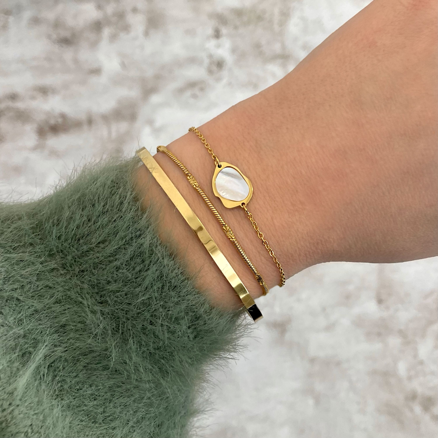 Armparty Minimalistisch Goud Kleurig