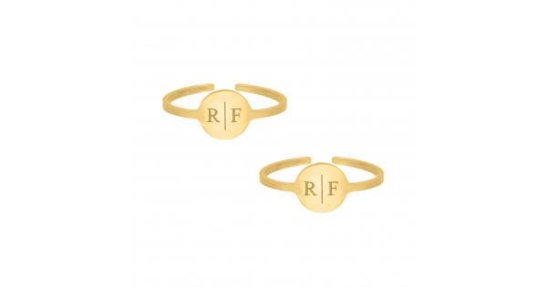 Vriendschapsringen initialen goldplated | ringen | Finaste