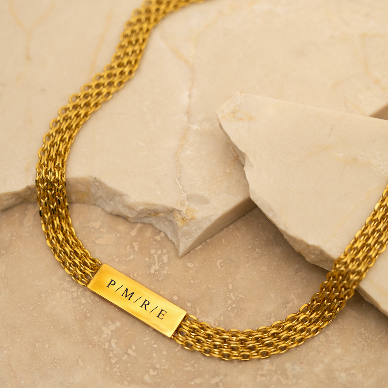 gouden chain ketting met initialen