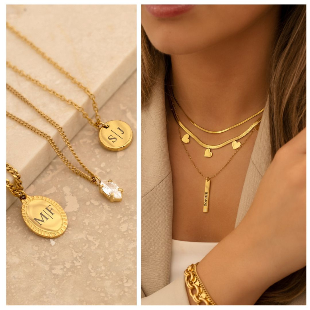 verschillende gouden kettingen mix van gouden kettingen