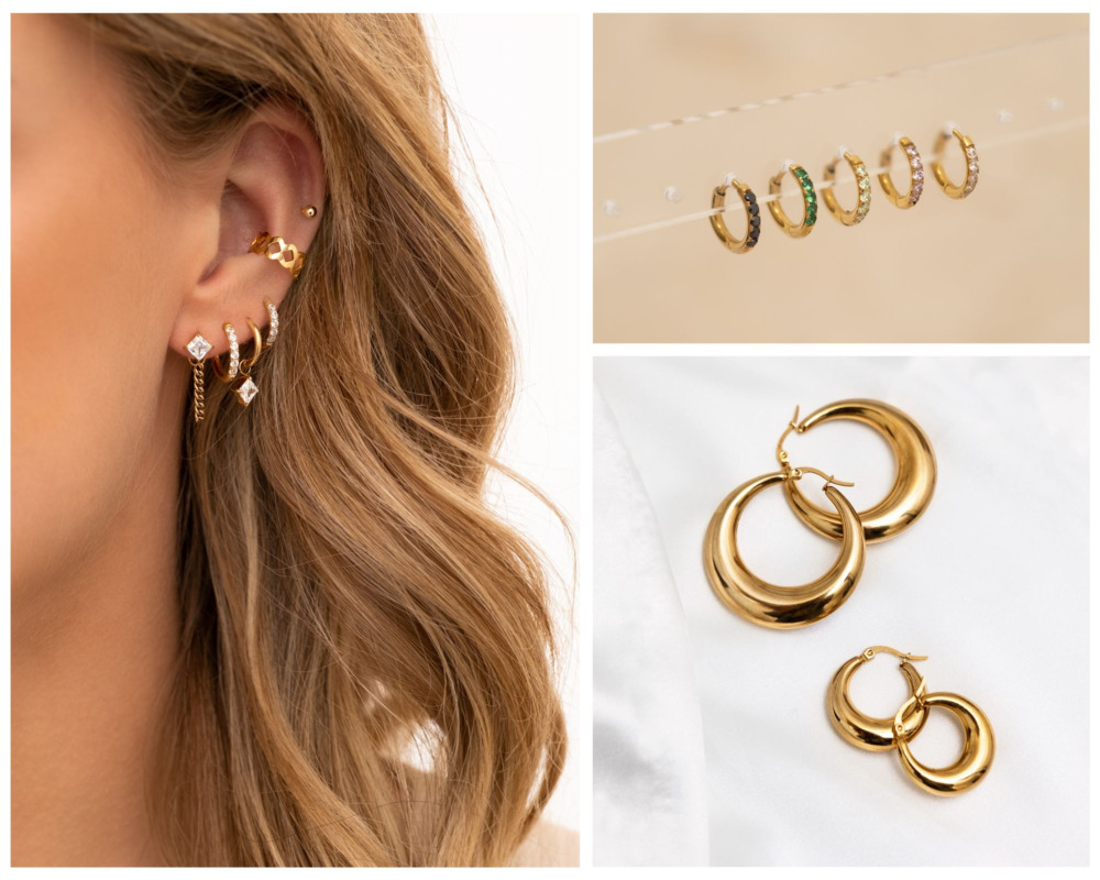 mix van finaste oorbellen mix van gouden finaste oorbellen