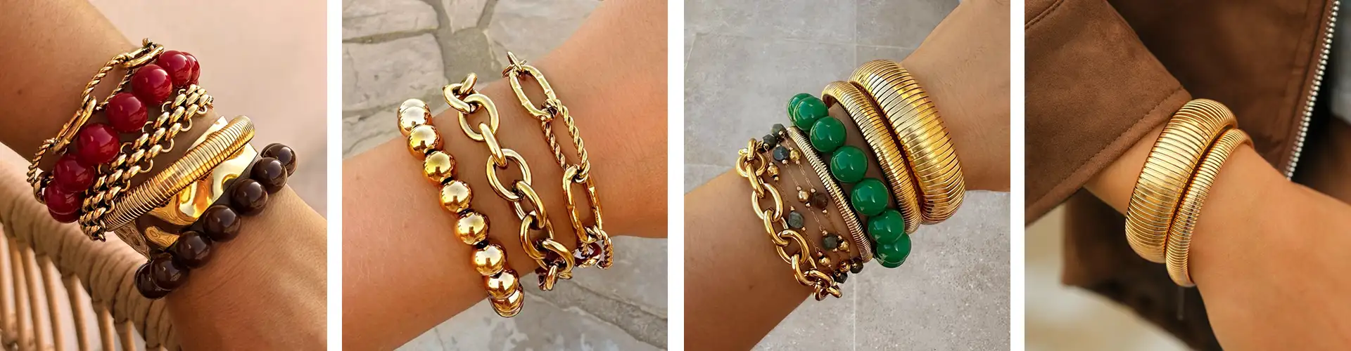 Chunky chain armbanden