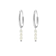 Oorringen drie pareltjes sterling zilver