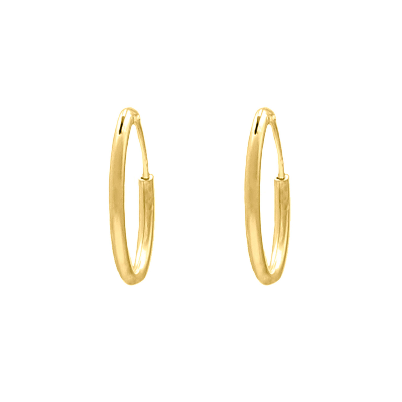 Oorringetjes Sterling Zilver 20 mm Verguld