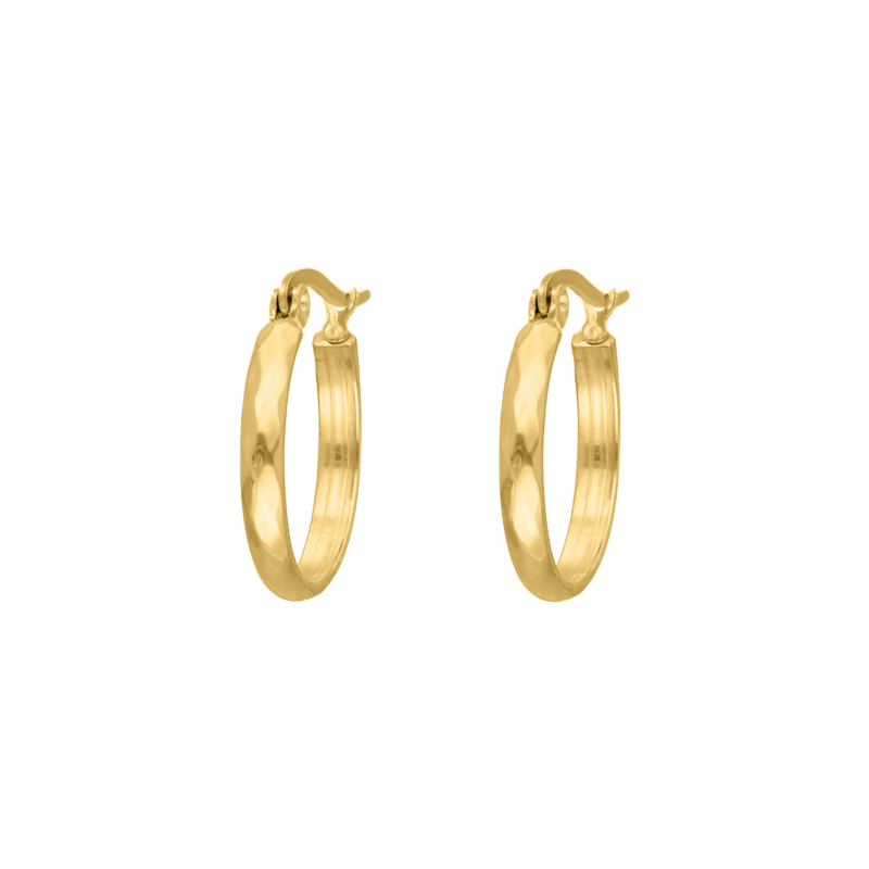 oorringetjes hammered goldplated