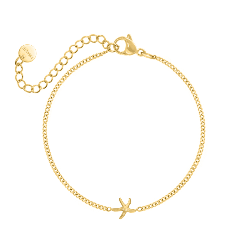 Zeester armband goudkleurig