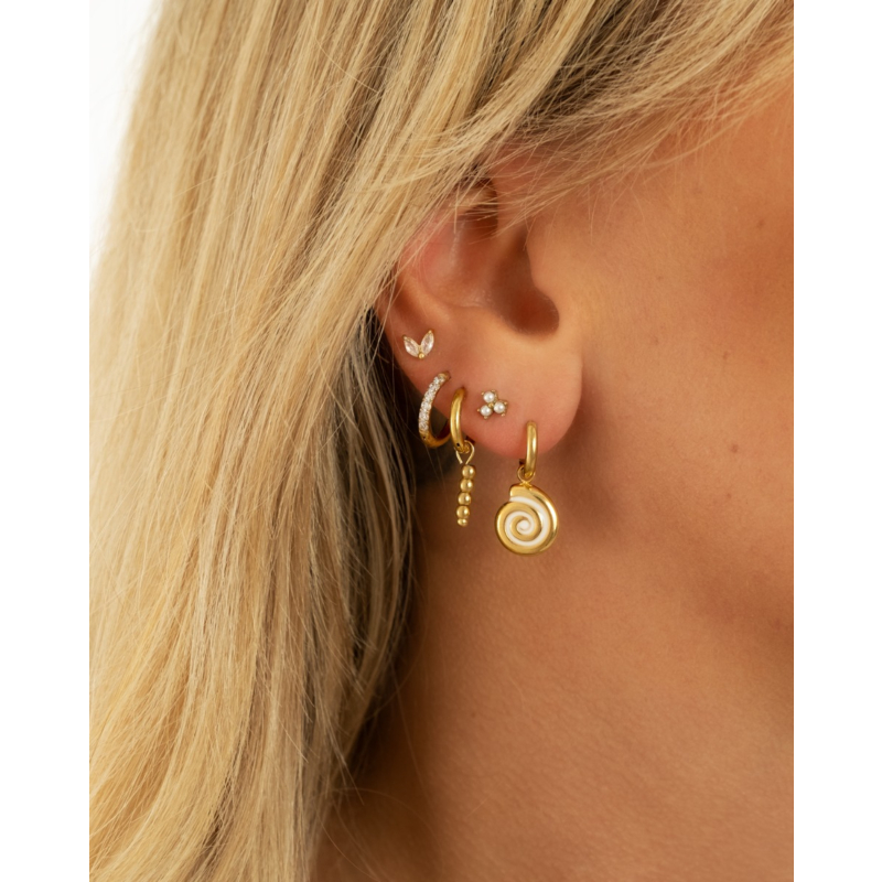 Oorknopjes mini sparkle goud kleurig