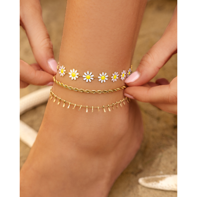Enkelbandje boho goudkleurig