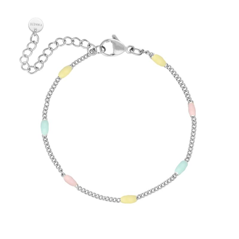 bolletjes armband pastel