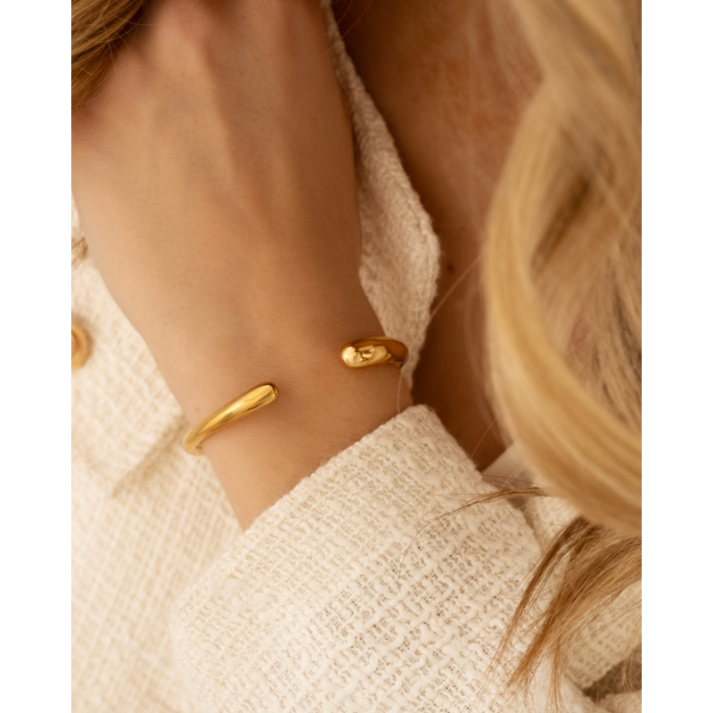Bangle teardrop goudkleurig