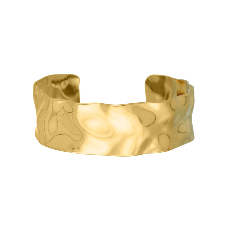 Chunky bangle vintage goudkleurig