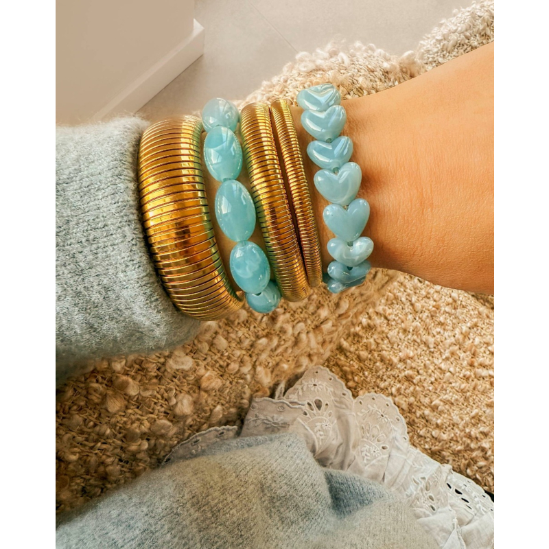 Kralenarmband blauw