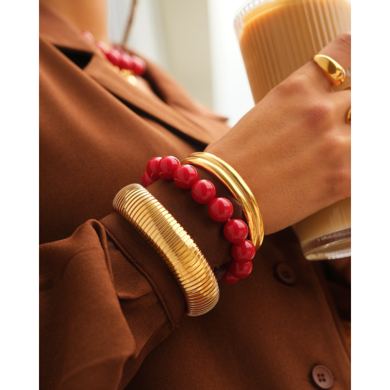 Dubbele bangle goudkleurig
