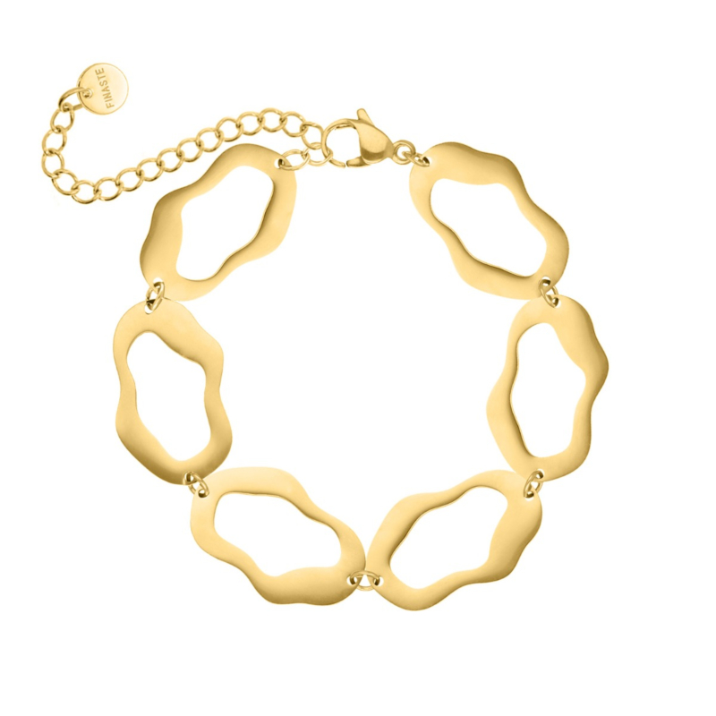 Trending statement armband goudkleurig