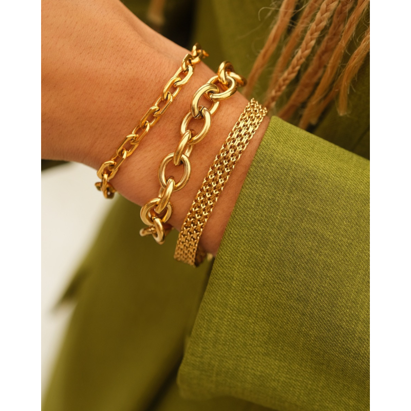 Schakelarmband the one goudkleurig