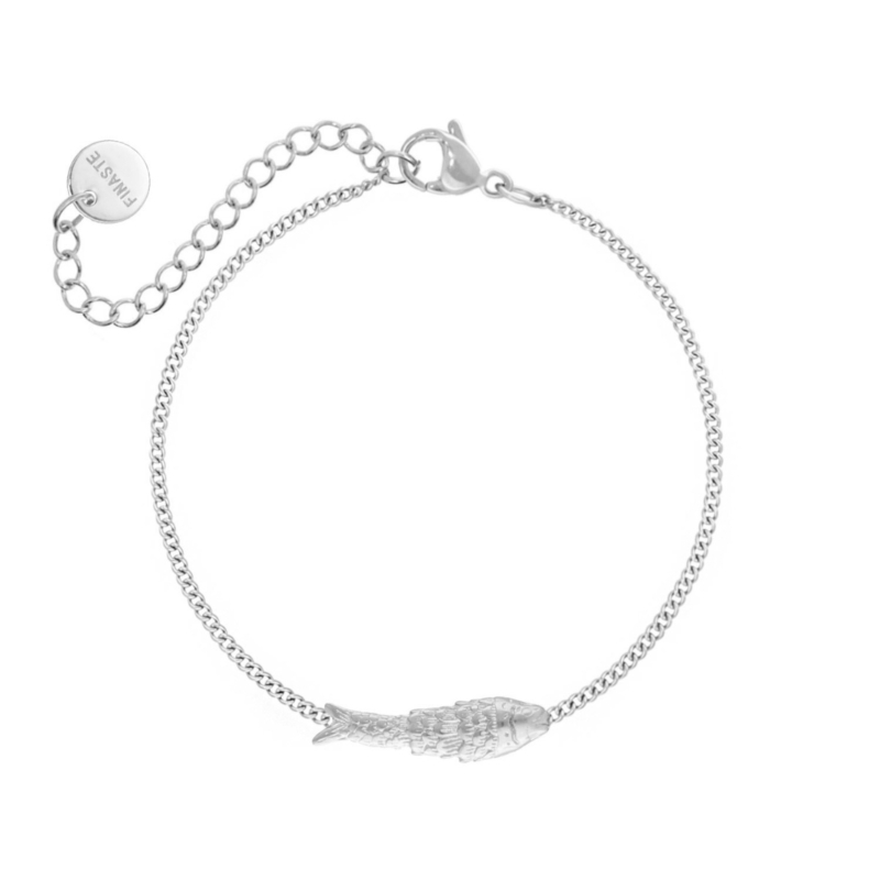 Vis armband zilver