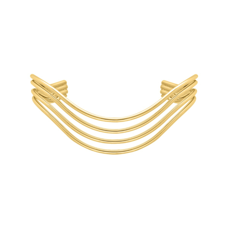 Gouden bangle golvend