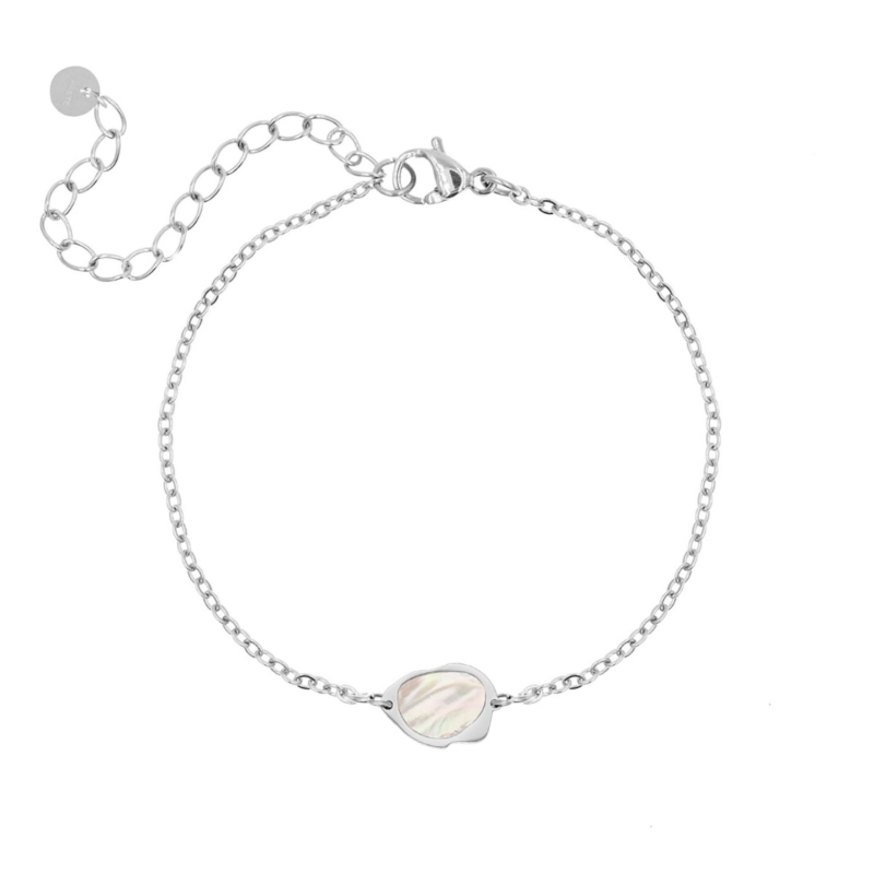armband parelmoer kleur zilver