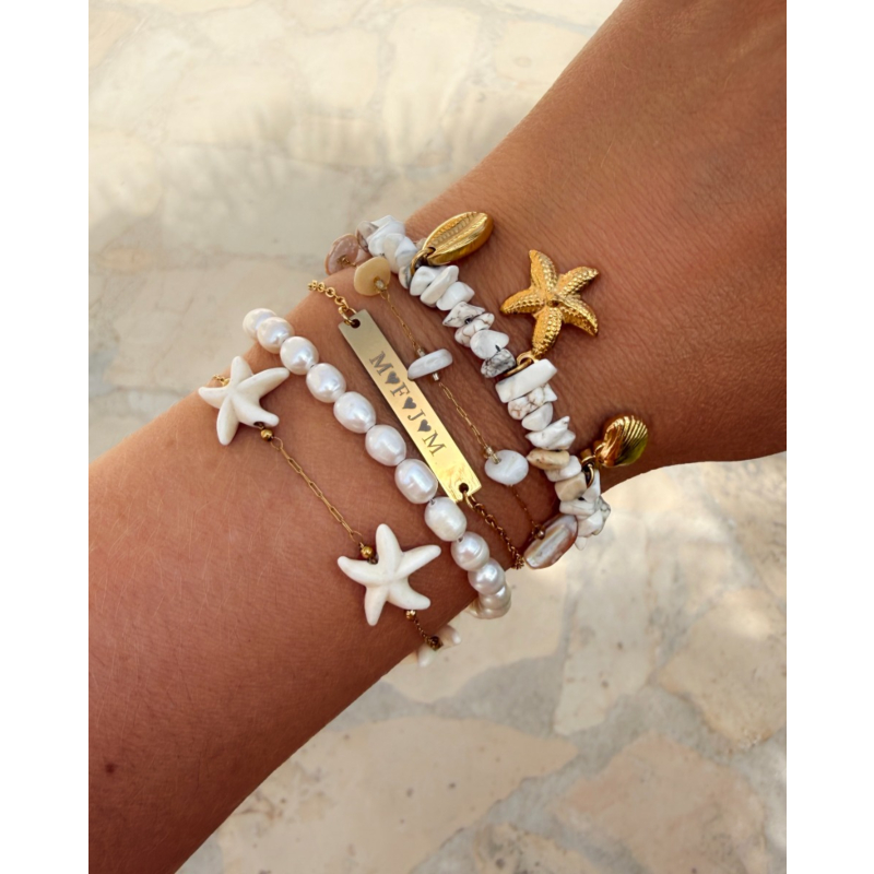 Armband zeester goudkleurig