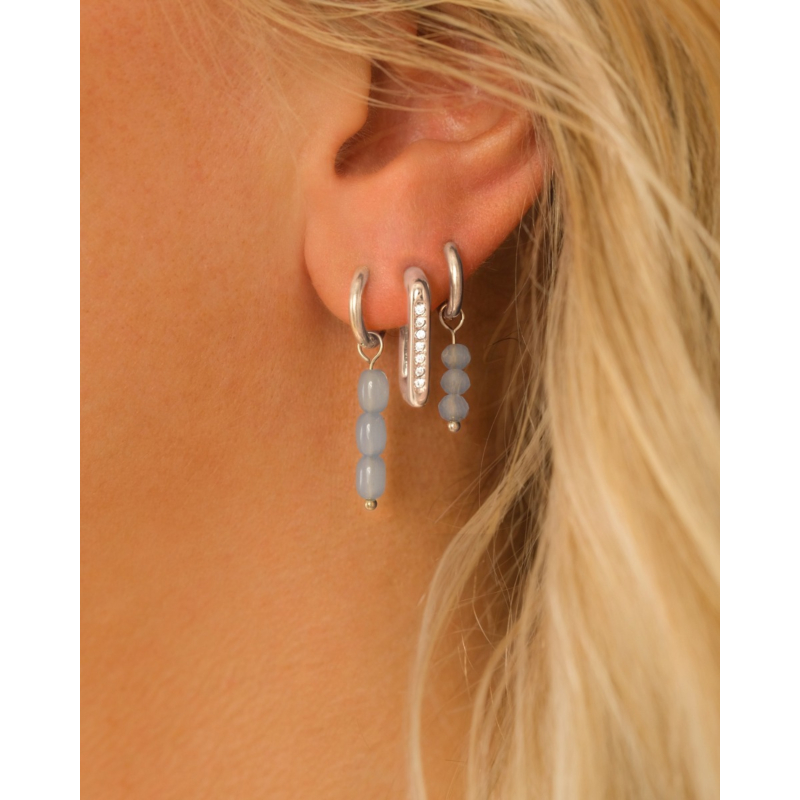 Oorbellen met steentjes blauw